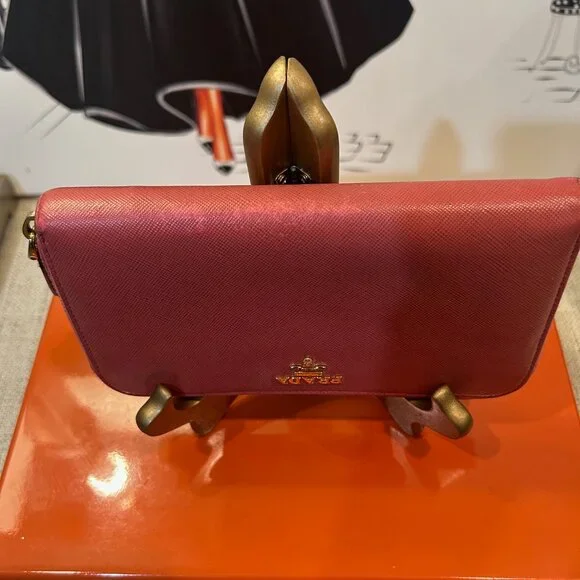 Prada Saffiano Leather Zip Around Long Wallet - Picture 3 of 10